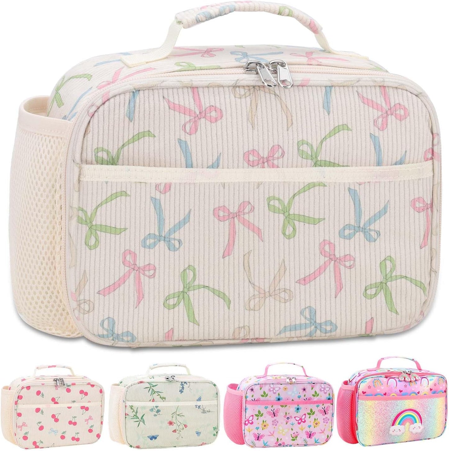 RHCPFOVR Kids Lunch Bag - Insulated Lunch Box for Boys Girls,Washable Lunch Bag and Reusable Toddler Leak-proof Lunchbox for School and Daycare - Colors B