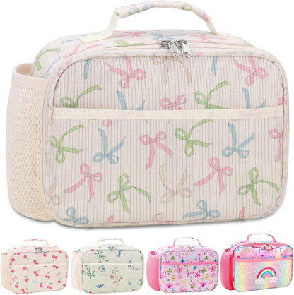 RHCPFOVR Kids Lunch Bag - Insulated Lunch Box for Boys Girls,Washable Lunch Bag and Reusable Toddler Leak-proof Lunchbox for School and Daycare - Colors B