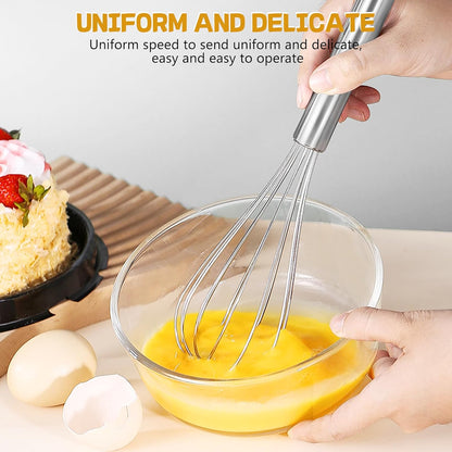 NileHome 3-Pack Stainless Steel Whisk Set, Kitchen Utensils for Cooking