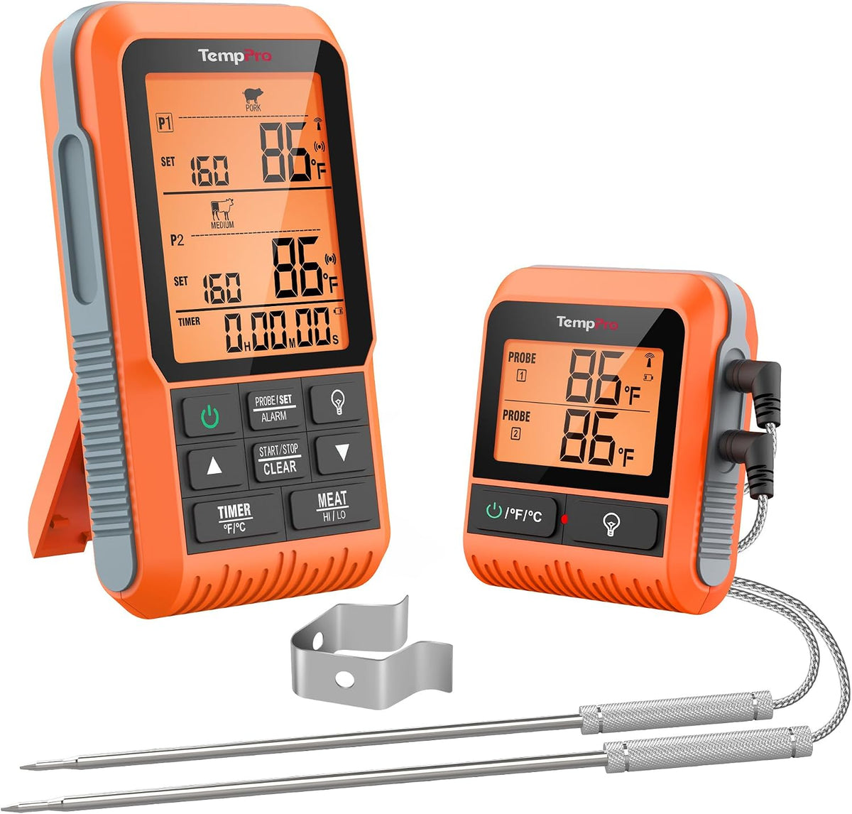 TempPro TempSync 1000FT Wireless Meat Thermometer for Grilling and Smoking