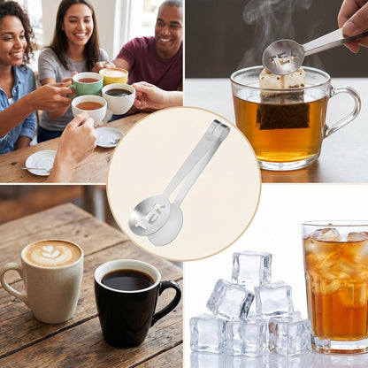 Tea Bag Squeezer, 2 Pcs Stainless Steel Tea Tongs, Teabag Filter