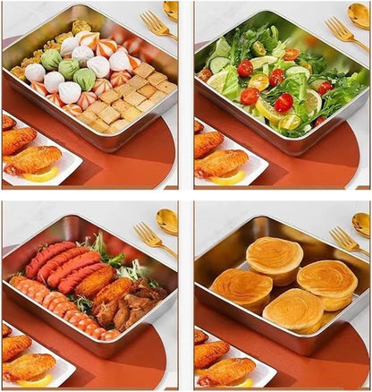 Food Prep BBQ Tray Grills Serving Platter for All Your Grilled Barbecue Grilling for Cooked and Raws Meat Grilling and Serve Trays