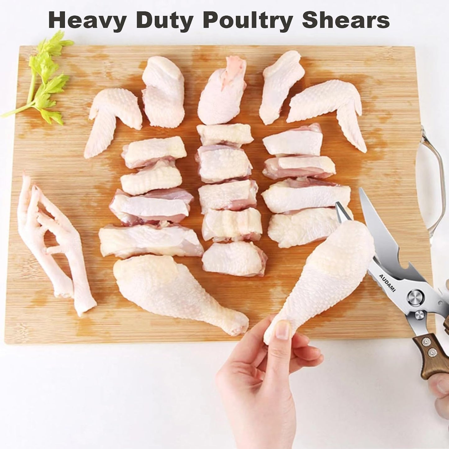 2 Pack Kitchen Shears,Heavy Duty Stainless Steel All-Purpose Poultry Meat Scissors for Cooking-Dishwasher Safe