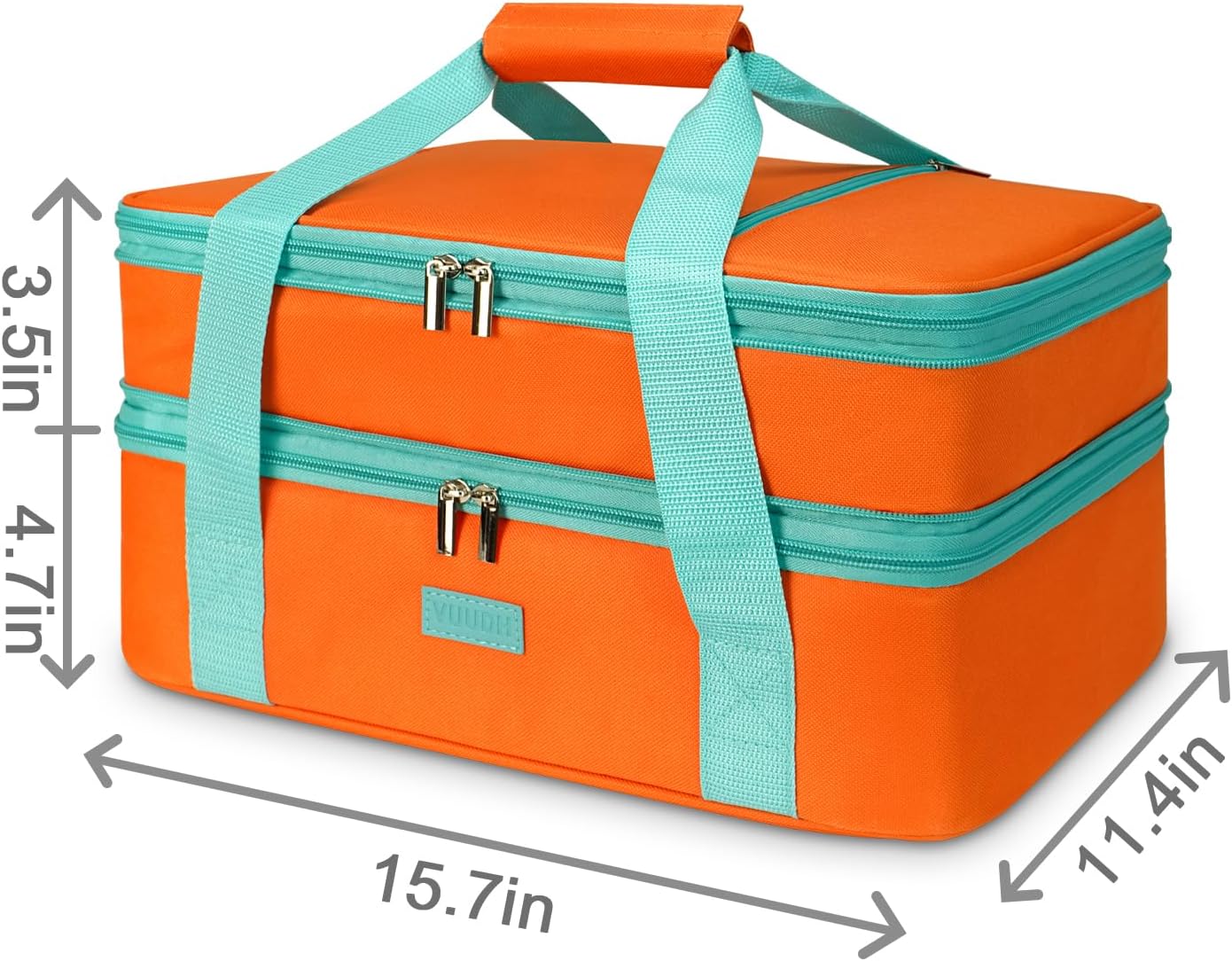 Expandable Casserole Carrier Bag - Double Decker Food Bag, Insulated Casserole Carrier for Hot or Cold Food, Lasagna Holder Tote for Picnics,Beaches,Traveling or Gifts