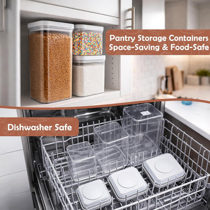 Mity rain Airtight Brown Sugar Container 2.8Qt/2600ml - Moisture-Proof Kitchen & Pantry Brown Sugar Keeper Container Airtight Saver Storage for Flour, Baking Supplies, Coffee with Locking Lid