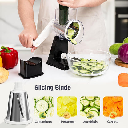 Upgraded Rotary Cheese Grater, Hand Crank, Pinkish Purple