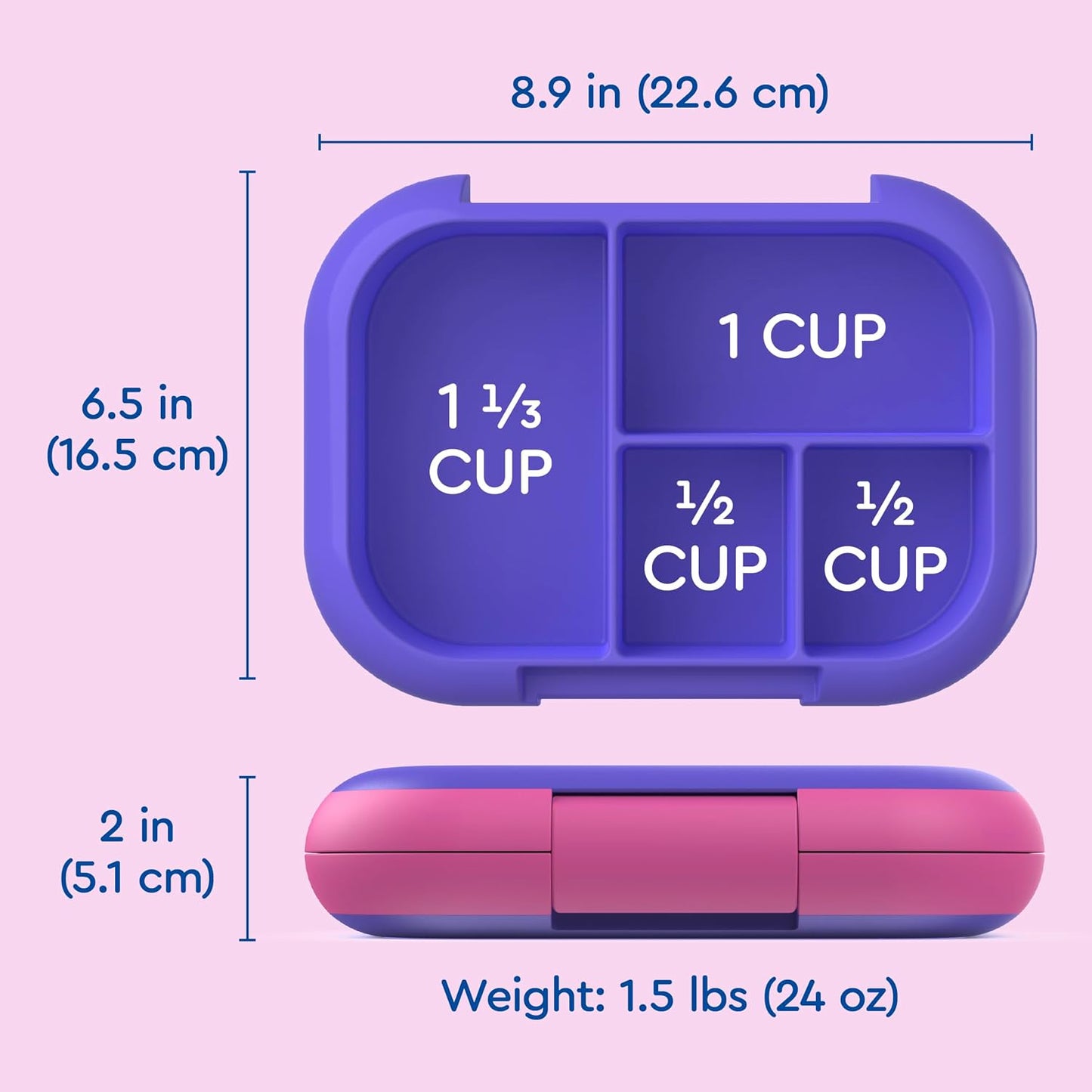 Bentgo Chill Kids Leak-Proof Lunch Box - 4-Compartment Bento Box with Built-In Ice Pack, 3.3 Cup Capacity, PFAS & BPA-Free, Microwave & Dishwasher Safe, Ideal Size for Ages 3 to 7 (Truly Teal)