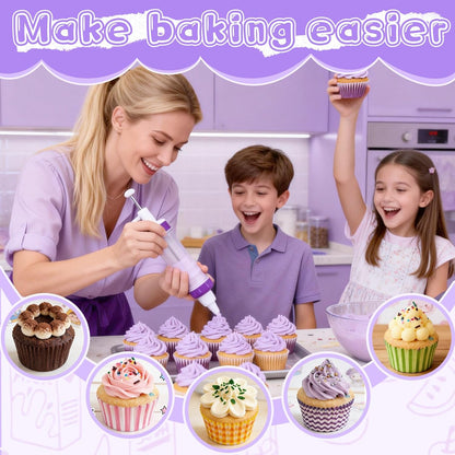JAYVAR Dessert Decorating Syringe Set, Icing Dispenser Tool
