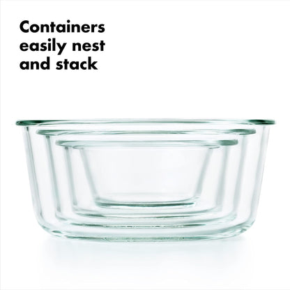 OXO Good Grips 1 Cup Smart Seal Airtight Glass Round Food Storage Container