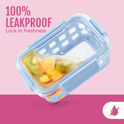 Ello Duraglass 3.4 Cup Meal Prep 10Pc,Set,Glass Food Storage Container with Silicone Sleeve and Airtight BPA-Free Plastic Lids,Dishwasher,Microwave & Freezer Safe,Evening Orchard,5 Count (Pack of 2)