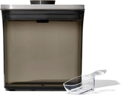 OXO Steel POP Container Big Medium Square - 4.4 Qt for Flour, Sugar and More,Grey