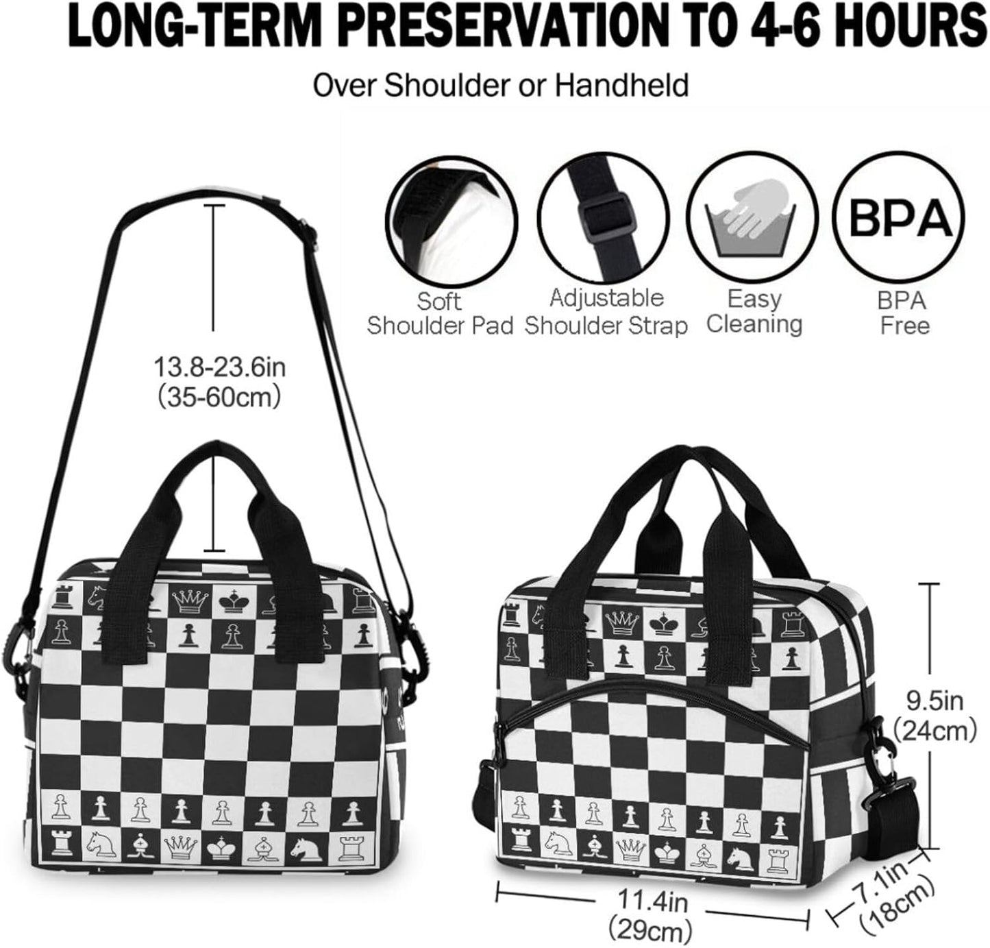 Colorful Leopard Insulated Lunch Bag Rainbow Animals Skin Print Reusable Cooler Lunch Tote Box with Shoulder Strap for Work Picnic School Beach