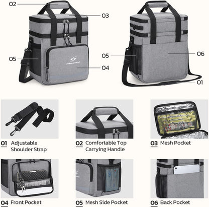 Maelstrom Lunch Box for Men,Insulated Lunch Bag Women/Men,Leakproof Lunch Cooler Bag, Lunch Tote Bag