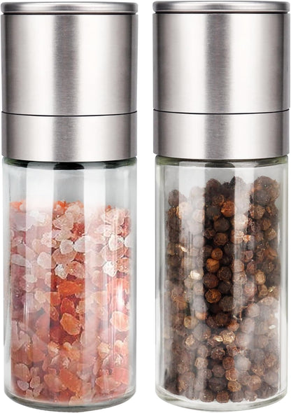 Gulex Salt and Pepper Grinder Set Pepper Mill Salt Shaker Refillable
