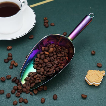 Gold Ice Scoop, Fashion Ice Cream Scoop, Premium Stainless Steel Cookie Scoop, Dog Food Scoop, Sturdy Flour Scoop, Utility Candy Scoop, Dishwasher Safe (8oz/9 Inch)