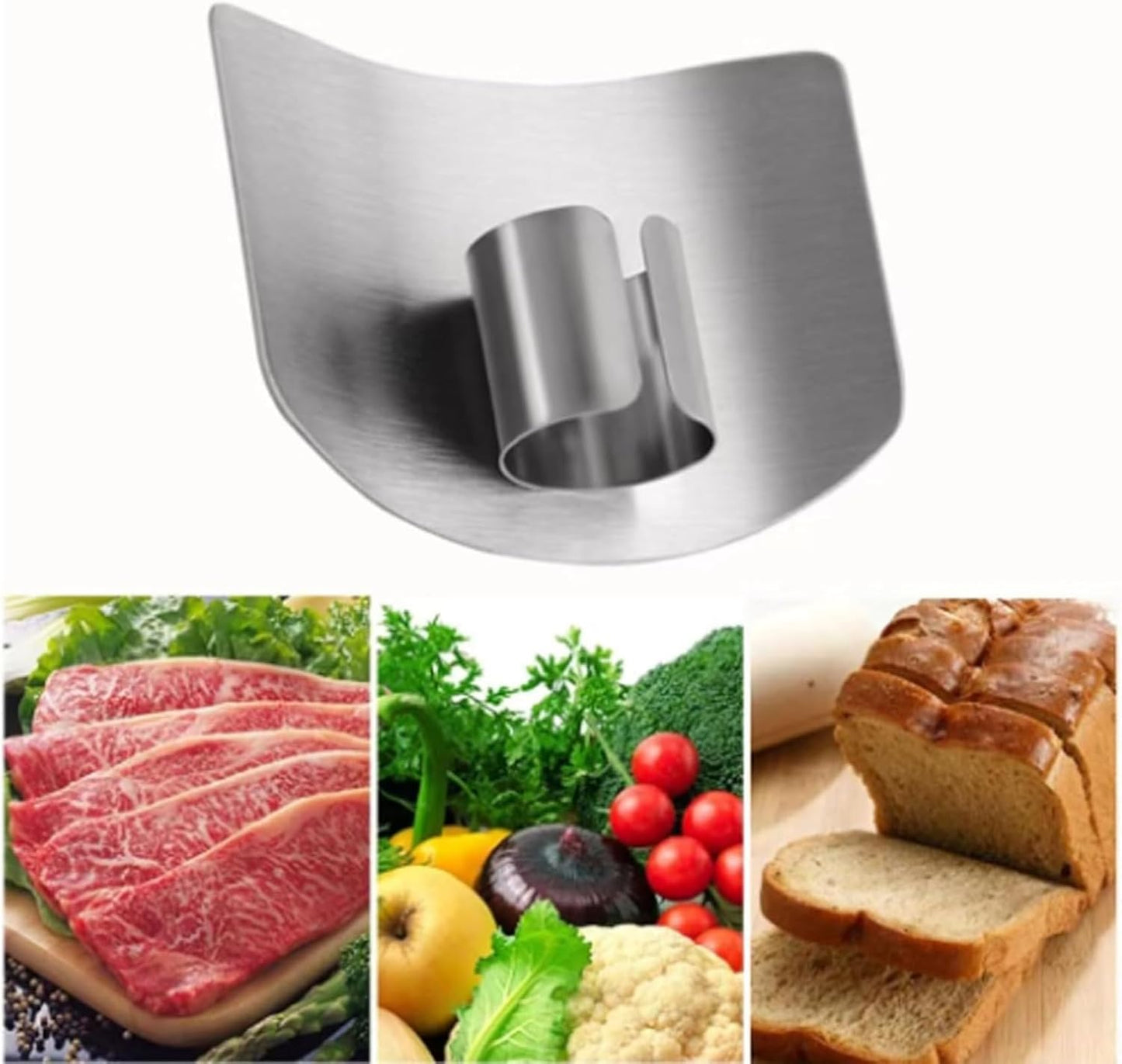 2-Pack Stainless Steel Hand Guard, Kitchen Professional Mandolin Slicing and Protector, Anti-Cutting Shield for Chopping, Shredding, Food Peeler Safety Tool for Adults (2pcs)