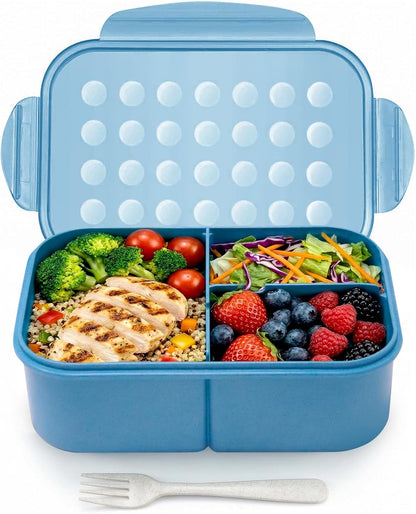 MISS BIG® Bento Box,Bento Box Adult,Lunch Box,Leak Proof Lunch Containers,No BPAs and No Chemical Dyes Bento Lunch Box,Dishwasher and Microwave Safe Lunch Containers for Adults(1900ml Gray)