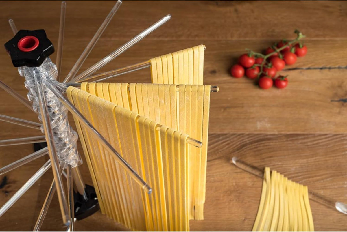 Marcato Tacapasta Premium Pasta Drying Rack. Foldable Pasta Dryer with Multiple Arms for Spaghetti, Fettuccine and Noodles, Compact Storage Design, Stable Base. Made in Italy
