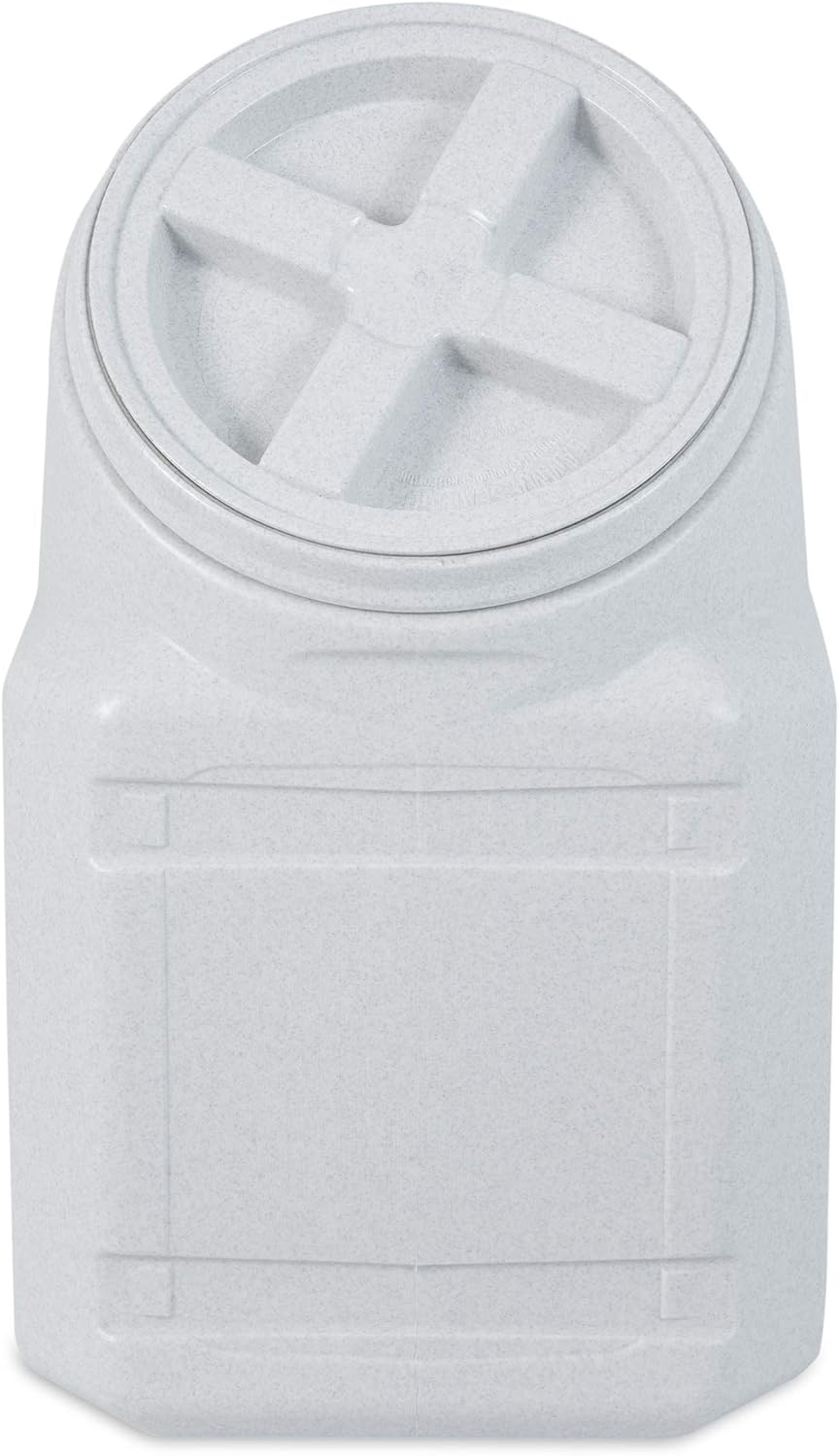 Vittles Vault Traditional Pet Food Storage Container For Dog Kibbles/Bird Seed/Oatmeal/Rice/Flour/Cereal, BPA Free Plastic, Sealed Airtight For Cat Food, Up To 30 lb, Made in USA, With Scoop, Gray