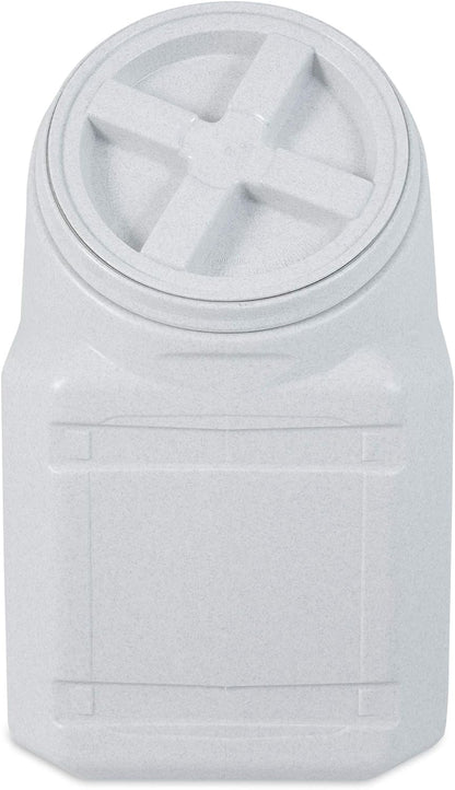 Vittles Vault Traditional Pet Food Storage Container For Dog Kibbles/Bird Seed/Oatmeal/Rice/Flour/Cereal, BPA Free Plastic, Sealed Airtight For Cat Food, Up To 50 lb, Made in USA, With Scoop, Gray