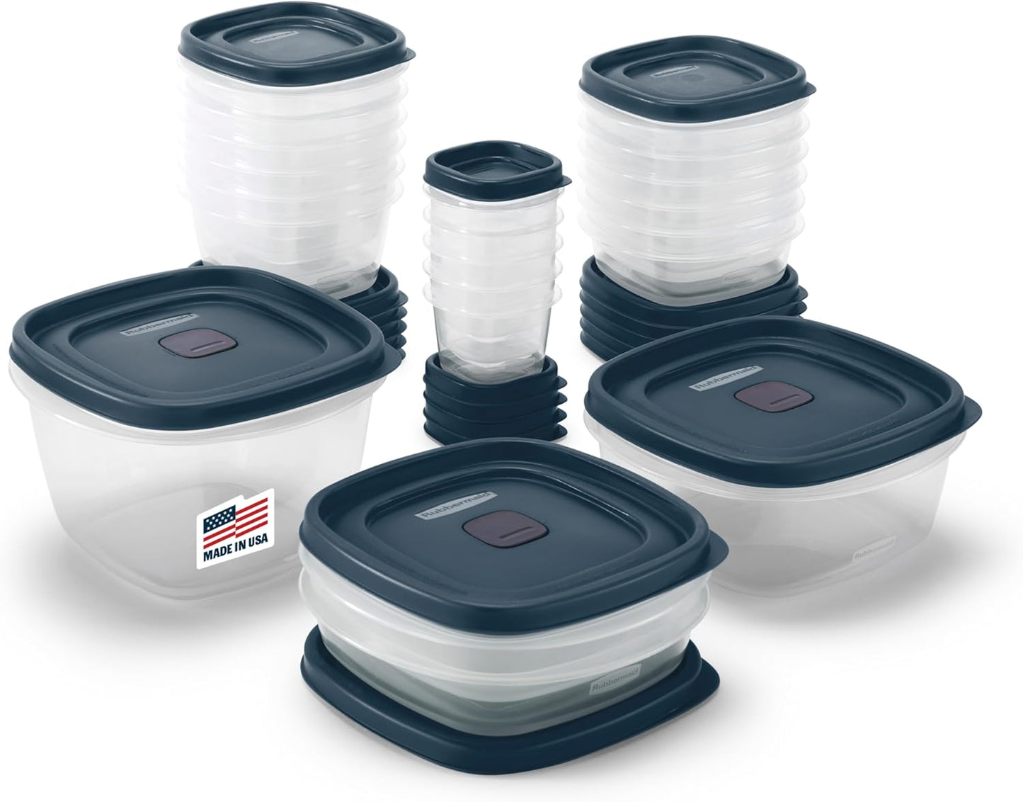 Rubbermaid EasyFindLids Meal Prep Containers 5.1 Cup Red