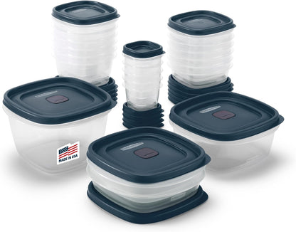 Rubbermaid EasyFindLids Meal Prep Containers 5.1 Cup Red