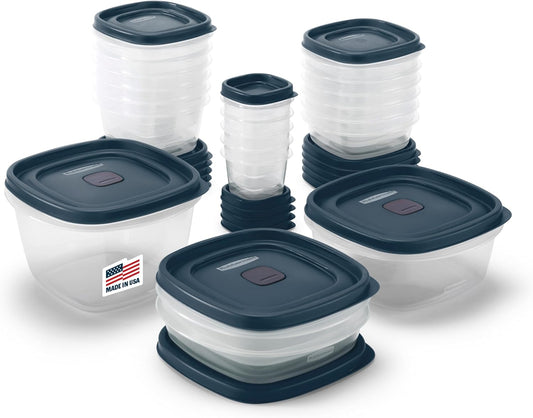Rubbermaid EasyFindLids Meal Prep Containers 5.1 Cup Red