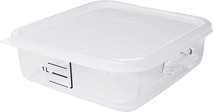 Rubbermaid Commercial Products Space Saving Square Food Storage Container 6 Quart Clear for Kitchen/Sous Vide/Meal Prep