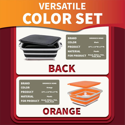 All-in-One Collapsible BBQ Prep Tub - Marinating Station & Food Storage with Built-in Cutting Board & Airtight Lid - Perfect for Grilling, Camping & Kitchen Organization (Gray)