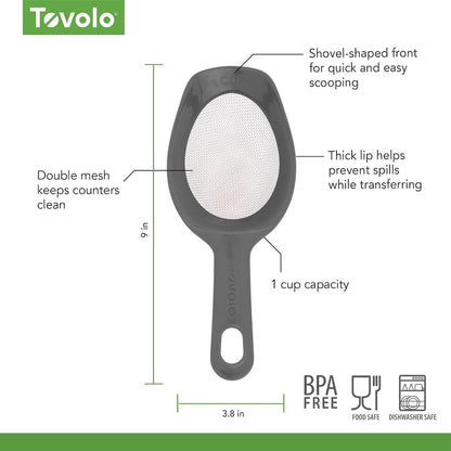 Tovolo, Scoop And Sift 1 Cup Charcoal