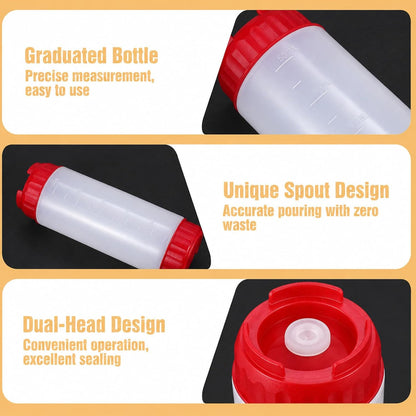 2 Pcs 16 oz Inverted Squeeze Bottles, Valve Condiment Dispenser (Black)