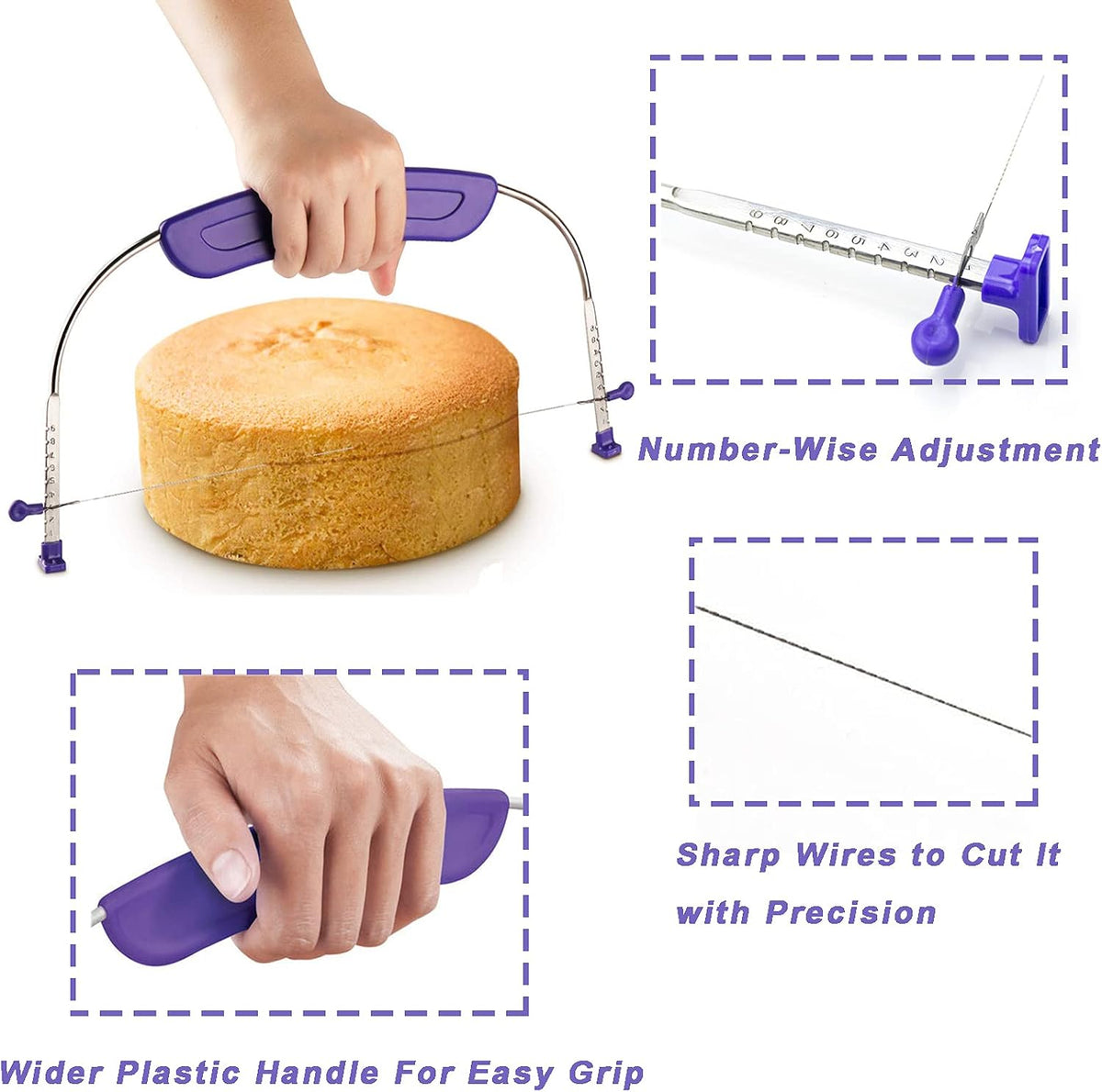 Professional 10-Inch Stainless Steel Cake Leveler & Slicer Baking Tool