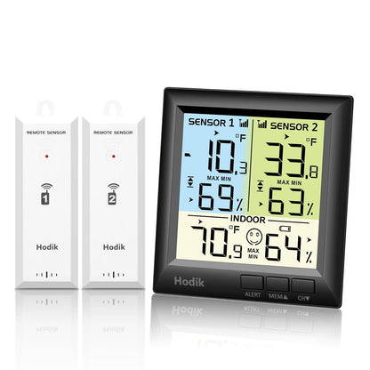 Wireless Fridge Freezer Thermometer with Alarm, 330FT Sensor