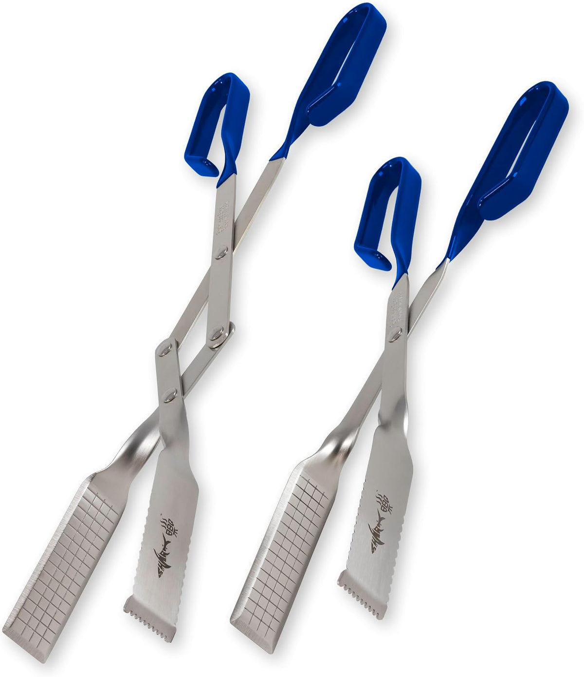 Steak Grill Tongs - 17 inch Red. Professional outdoor grilling utensil. Long reach Barbeque Grilling Tongs. Ideal for steak, fish, burger, and sausage