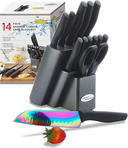 Marco Almond Kitchen Knife Set Chef Knife Set Black