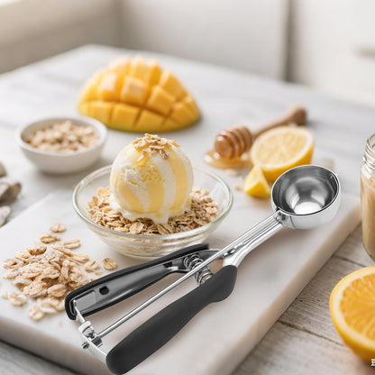 Large Cookie Scoop 3 Tablespoon, Size #20 Dough Scoops for Baking, Trigger Ice Cream Scooper, Stainless Steel Portion Scoop for Jumbo Cookies, Pancakes, Cupcakes, Meatballs