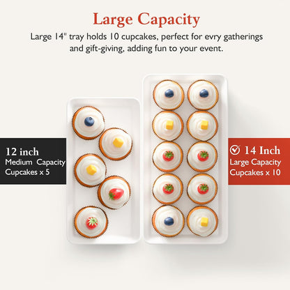 3-Tier Melamine Serving Tray Set, 11.5" x 5.6" Platters for Serving Food, Black Reusable Trays with Black Metal Display Stand for Cupcakes, Sevring Food, Dessert, Fruit, Cookie, Gold