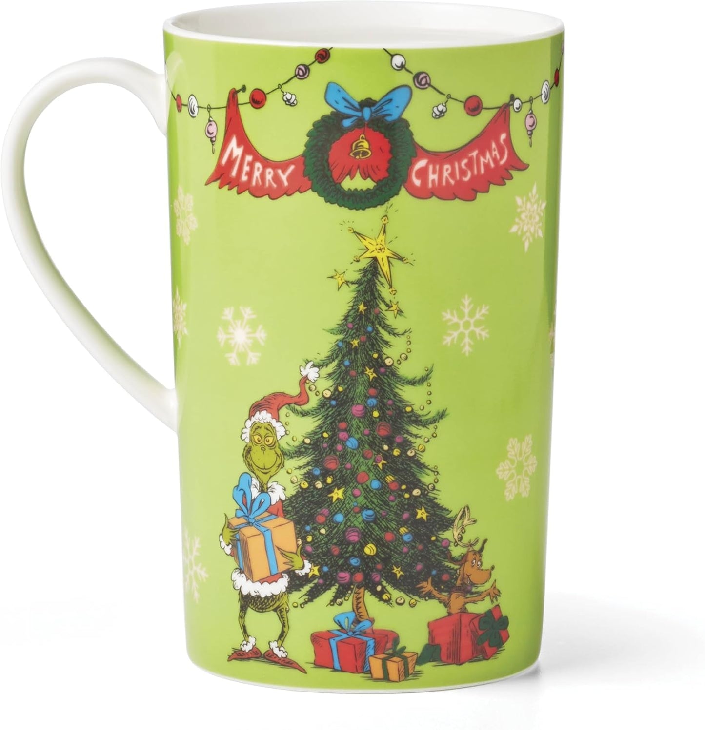 Lenox 898096 Merry Grinchmas Chip & Dip Bowl, Christmas Dishes, Festive Holiday Serveware