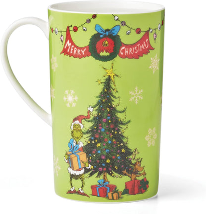 Lenox 898096 Merry Grinchmas Chip & Dip Bowl, Christmas Dishes, Festive Holiday Serveware
