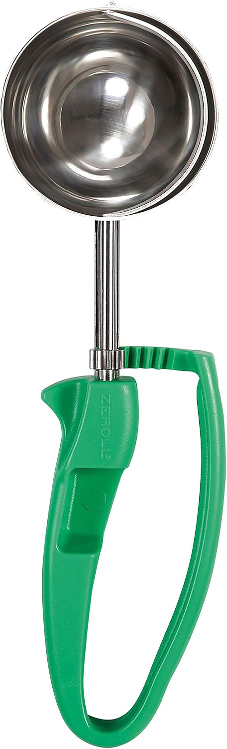 Zeroll 2030 Universal Standard Length EZ Disher Food Portion Control Scoop Designed for Right or Left Hand Use Dishwasher Safe NSF Approved, 1 3/4-Inch, Black