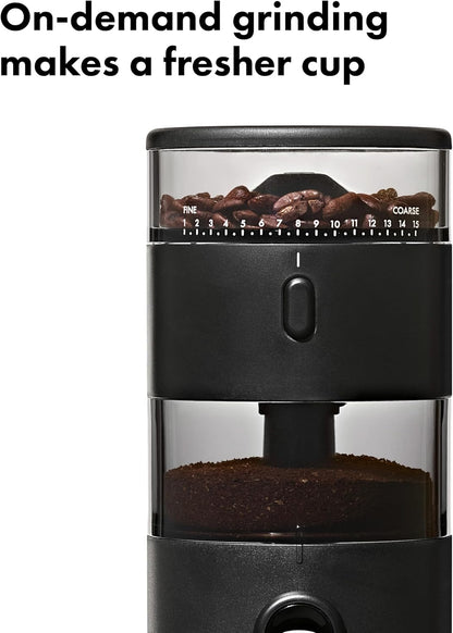 OXO Brew Compact Conical Burr Electric Coffee Bean Grinder - 50g Capacity