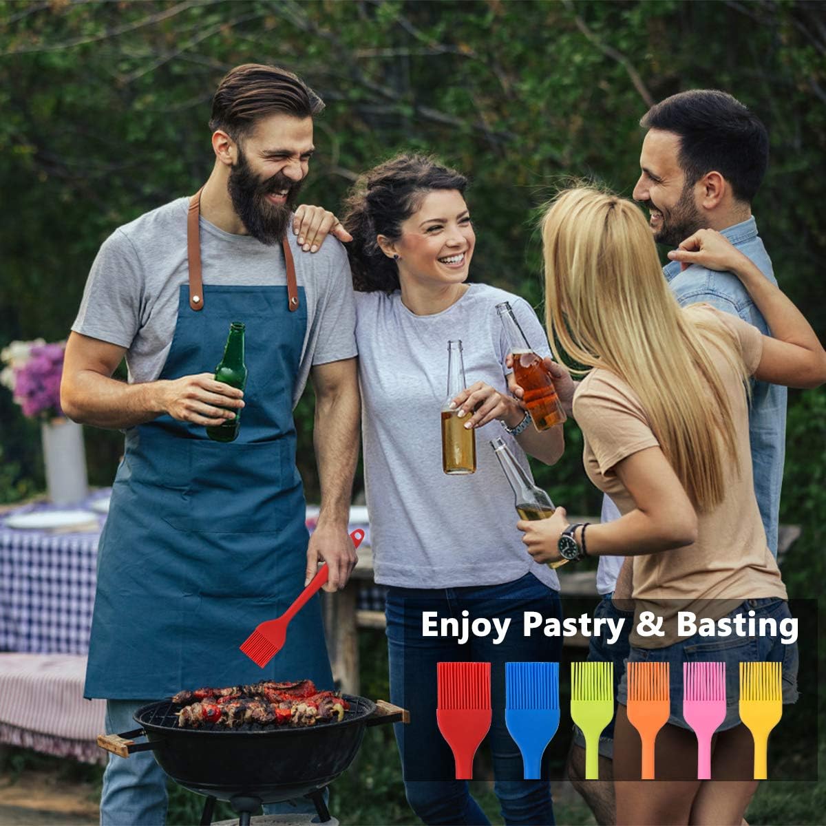Hhyn Silicone Basting Pastry Brush Set 2 Pack