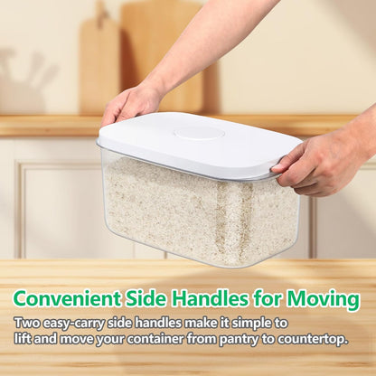 TBMAXS Versatile Storage Container Bin with Pop-up Lid & Scoop, Rice Flour Container Dog Cat Food Storage Container, Laundry Room Organization Household Essentials Kitchen Pantry Organizers