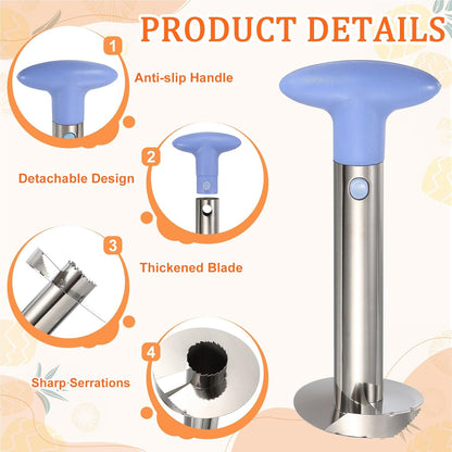 uxcell Pineapple Corer and Slicer Set 9.4x4.1" Stainless Steel Light Purple