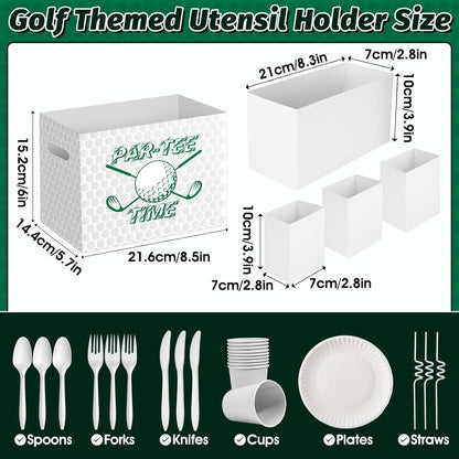 2PCS Red Gingham Utensil Holder Paper Utensil Caddy for Gingham Party Supplies Disposable Cutlery Holder with Handles Party Favors Cutlery Caddy for Red and White Checkered Birthday Decorations