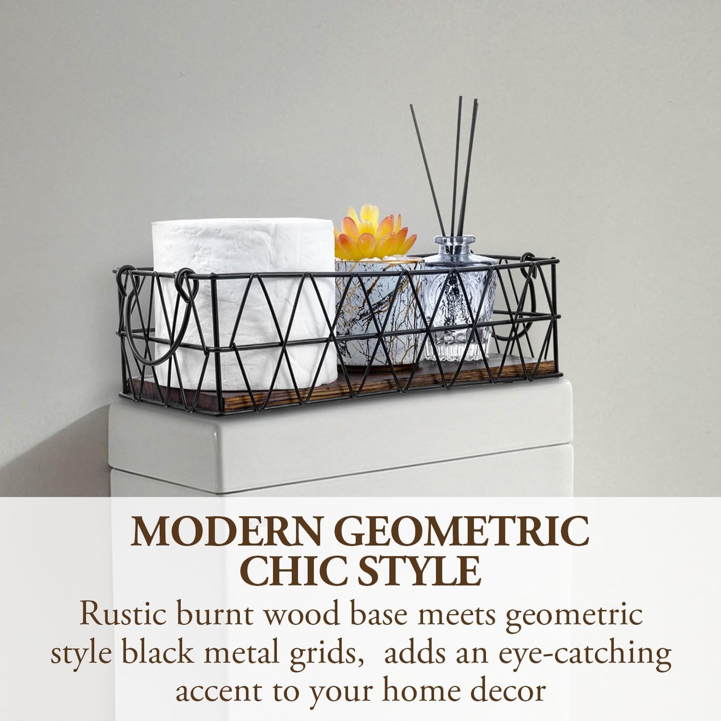 MyGift Set of 2 Black Wire Baskets for Organizing – Storage Baskets/Pantry Baskets for Shelves & Wall