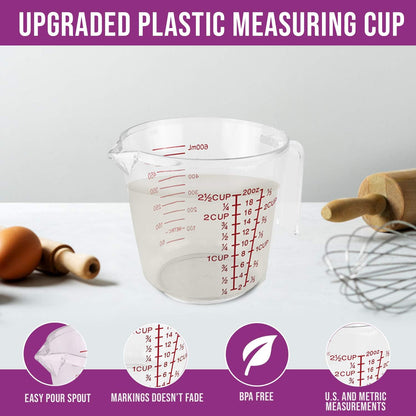 Measuring Cups and Spoons Set. Includes 10 Stainless Steel Measuring Spoons and Cups Set and 1 Plastic Measuring Cup. Liquid Measuring Cups Set and Dry Metal Measuring Cup Set