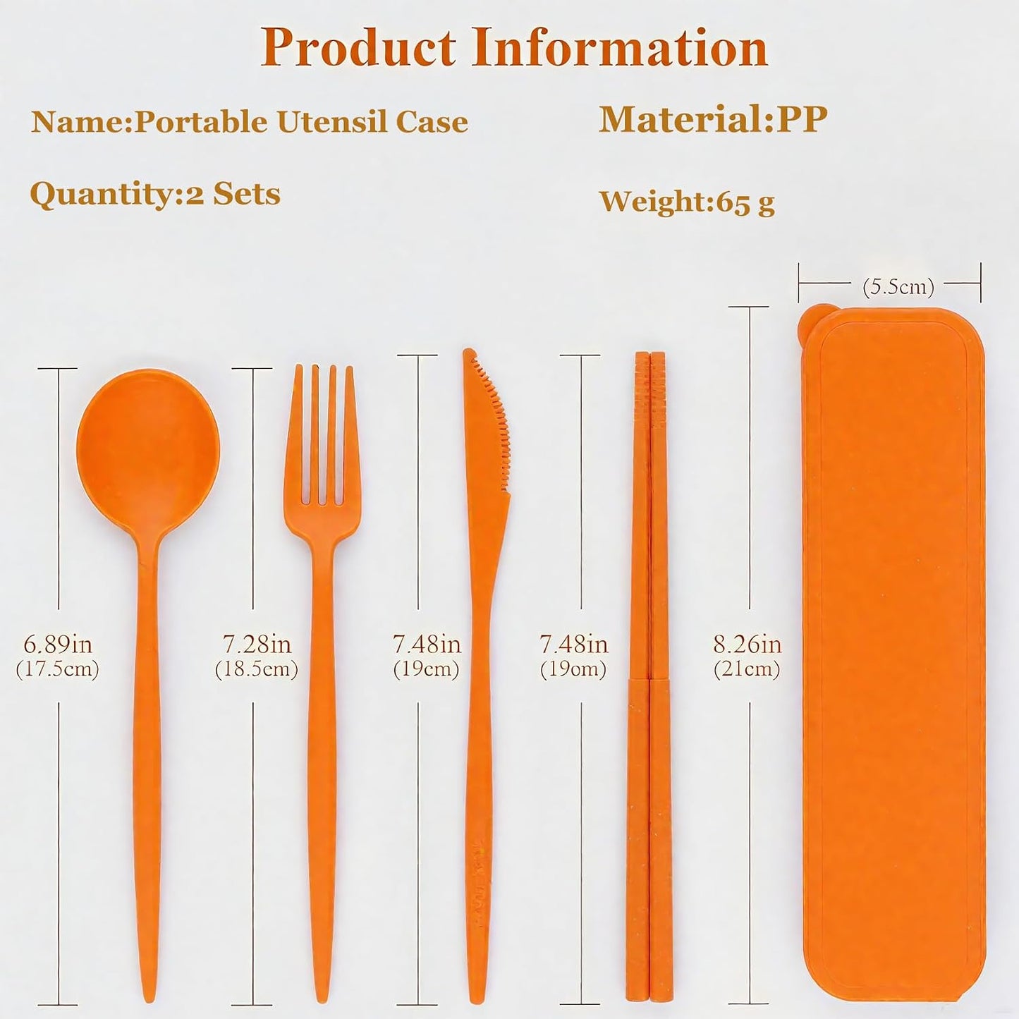 6 Sets Travel Utensils Set, Wheat Straw Reusable Cutlery with Case, Portable Camping Cutlery Set Spoon Fork Knife, On-the-Go Flatware for Lunch Picnic Office