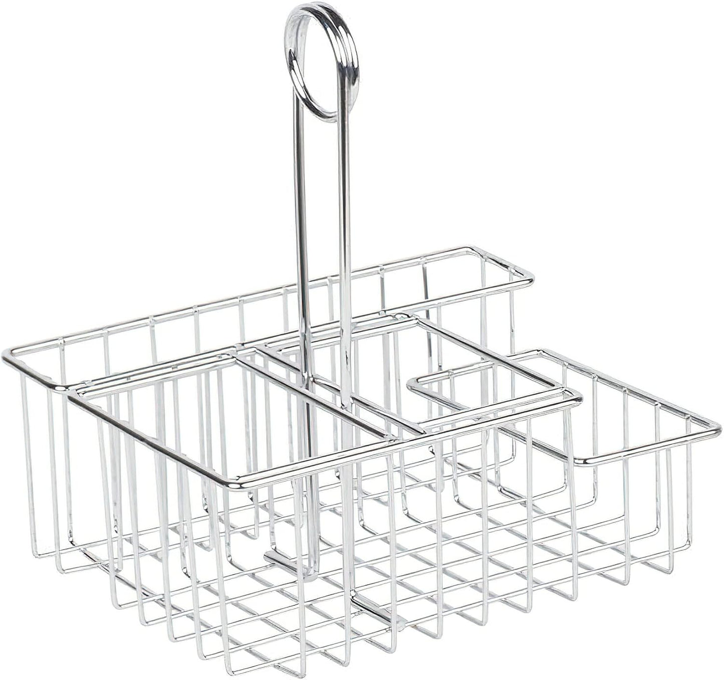 GET Modern Chrome Metal Four Compartment Condiment Caddy Table Caddies Collection