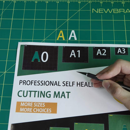 NEWBRAUG 36'' × 48'' Large Self Healing Cutting Double Sided 5-Ply Mat, Big Cutting Board for Rotary Cutting, Quilting, Sewing, Craft, Fabric & Scrapbooking(Green/Black)